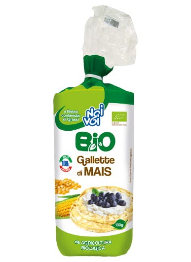 Włoskie wafle kukurydziane Gallette Di Mais BIO 130 g - Noi&Voi, Lombardia