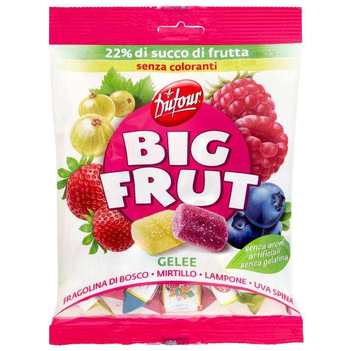 Galaretki owocowe miękkie  Big Frut owoce leśne, 150 g - Dufour, Piemont