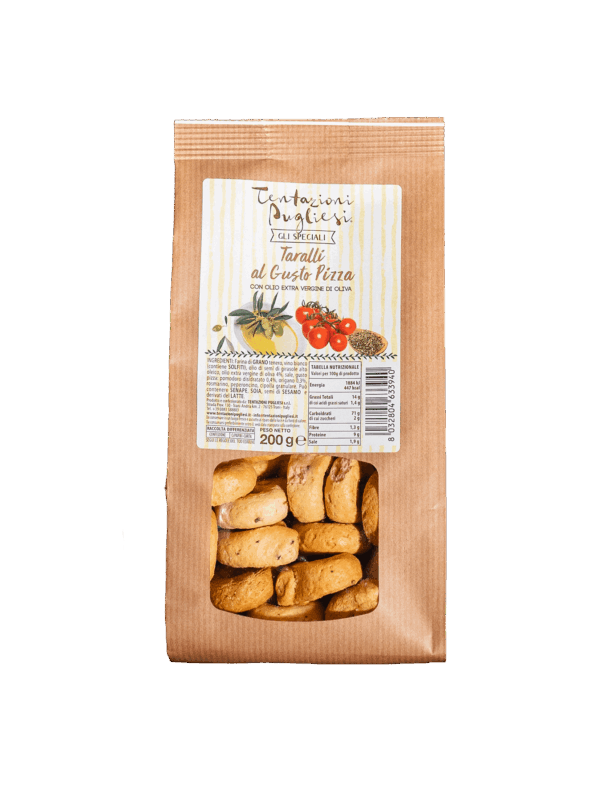 Precelki Taralli al Gusto Pizza 200 g - Tentazioni Pugliesi, Apulia