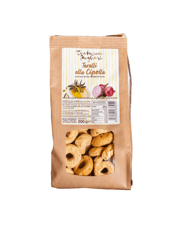 Precelki Taralli cebulowe 200 g - Tentazioni Pugliesi, Apulia 