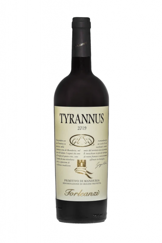 Wino czerwone wytrawne Primitivo di Manduria Tyrranus DOP 2024 750 ml – Torleanzi, Apulia