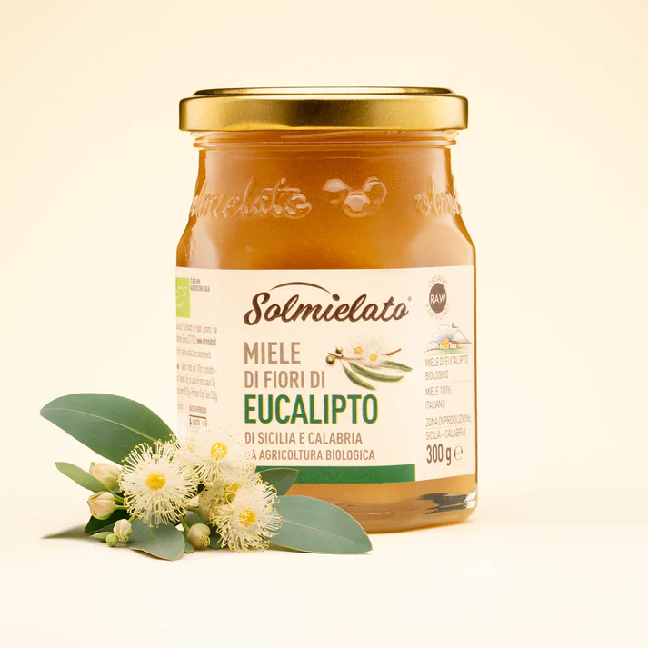 Miód z kwiatów eukaliptusa BIO 300 g - Solmielato, Sycylia  