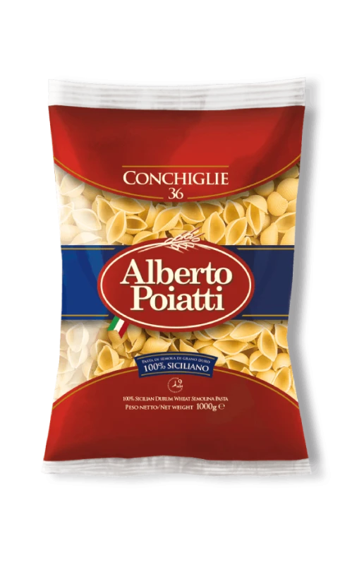 Makaron Conchiglie muszle 1000 g - Alberto Poiatti, Sycylia