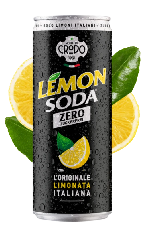 Napój gazowany Lemon Soda Zero 330 ml - Fonti di Crodo 