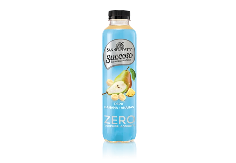 Napój na bazie wody mineralnej o smaku banana, gruszki, ananasa Zero 400 ml - San Benedetto, Veneto
