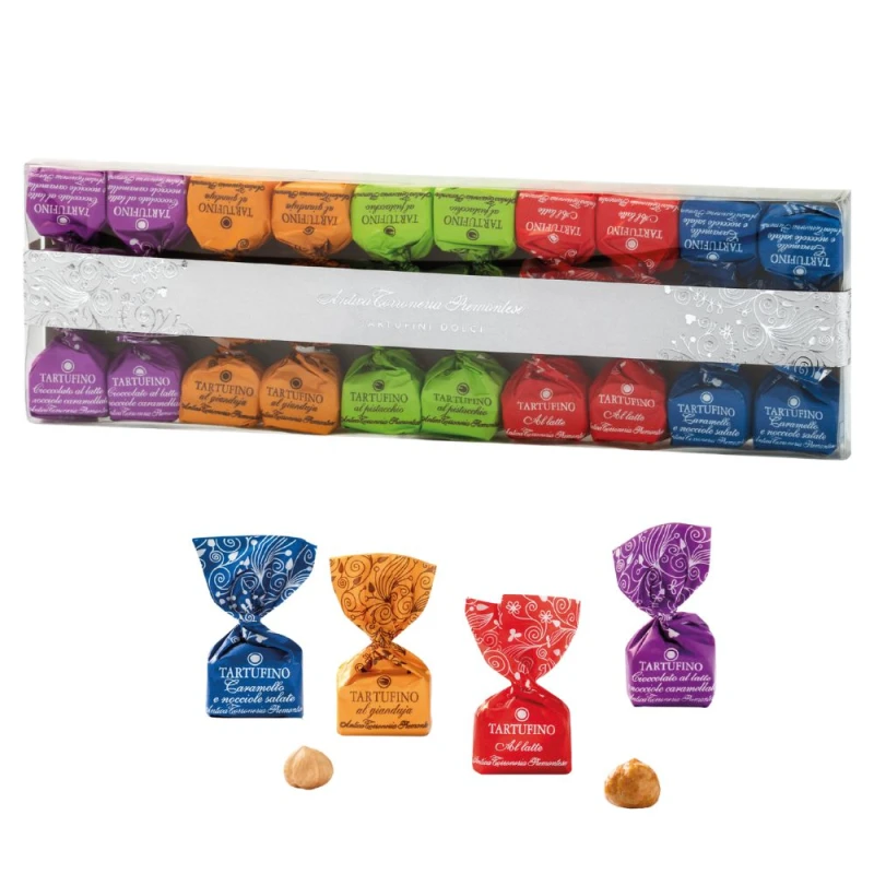 Czekoladowe trufle z Piemontu  - mix smaków zestaw Colore  140g - Antica Torroneria Piemontese, Piemont