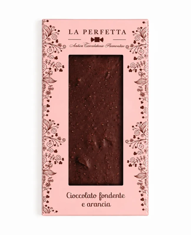 Piemoncka gorzka czekolada z pomarańczą "La Perfetta" 85g - Antica Torroneria Piemontese, Piemont