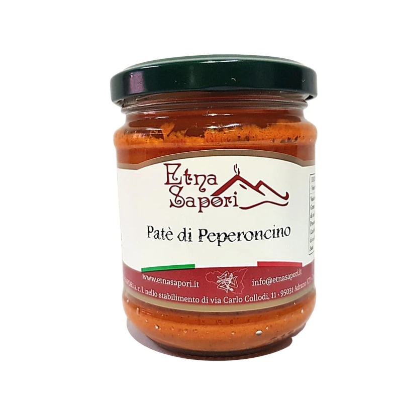 Włoska sycylijska pasta z ostrej papryczki - Pate’ di peperoncino Etna Sapori 190 gr